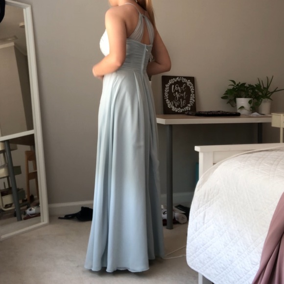 ginger bridesmaid dress Ginger Yellow Chiffon Spaghetti Strap Pleated Evening Bridesmaid Dress main image 1